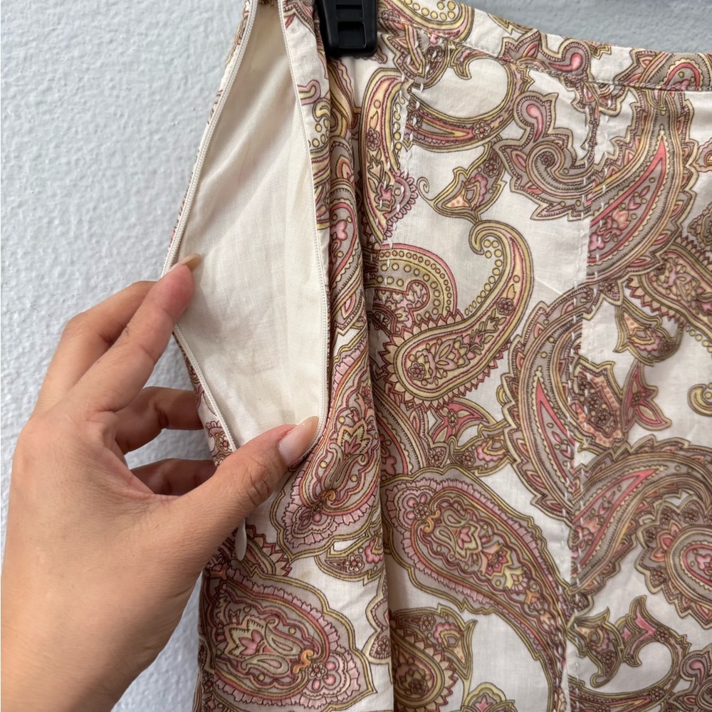 Chadwick’s Paisley Cotton Midi Skirt 4P | Boho A-Line Flowy Cottagecore Vintage - Picture 5 of 11